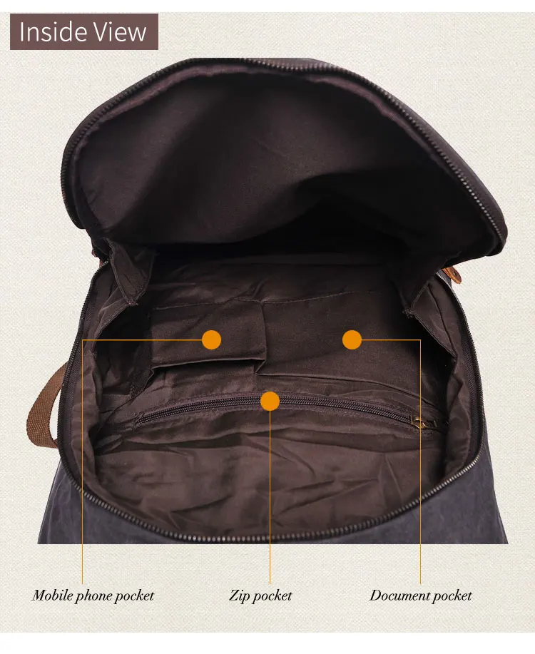 wholesale backpack manufacturers china custom hiking school outdoor waxed travelling canvas back pack