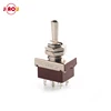 JIAOU KN3-203 6 pin 3A 220V 3 way metal copper handle double poles 12mm ON-OFF-ON toggle switch