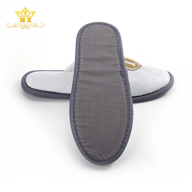 Pure White Patterned Coral Velour Disposable Hospital Nursing Slippers