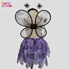 Girl Spider Wing Wand Headband Skirt Fairy Cosplay Halloween Tutu Skirt Party Costume
