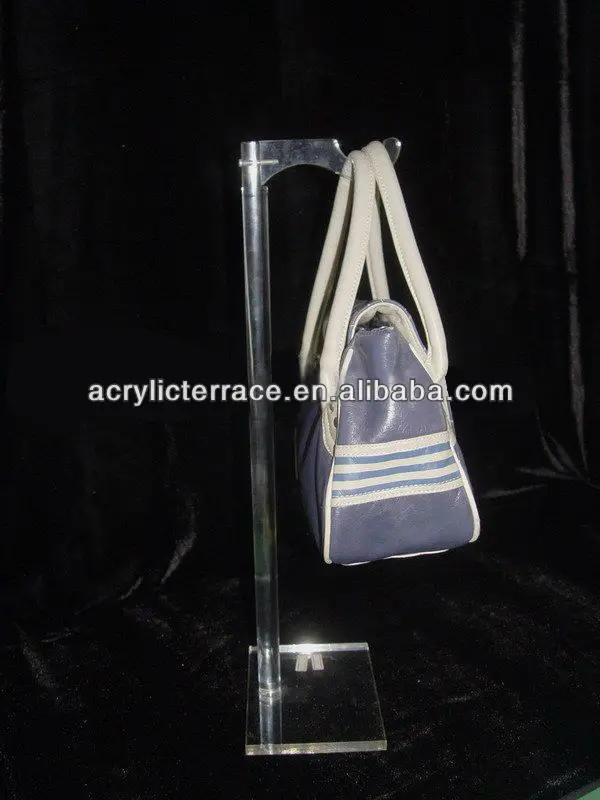 Fa131103004 Bag Stand Display Rack Acrylic Handbag Hanger With Bag Display Rack Acrylic Handbag Hanger
