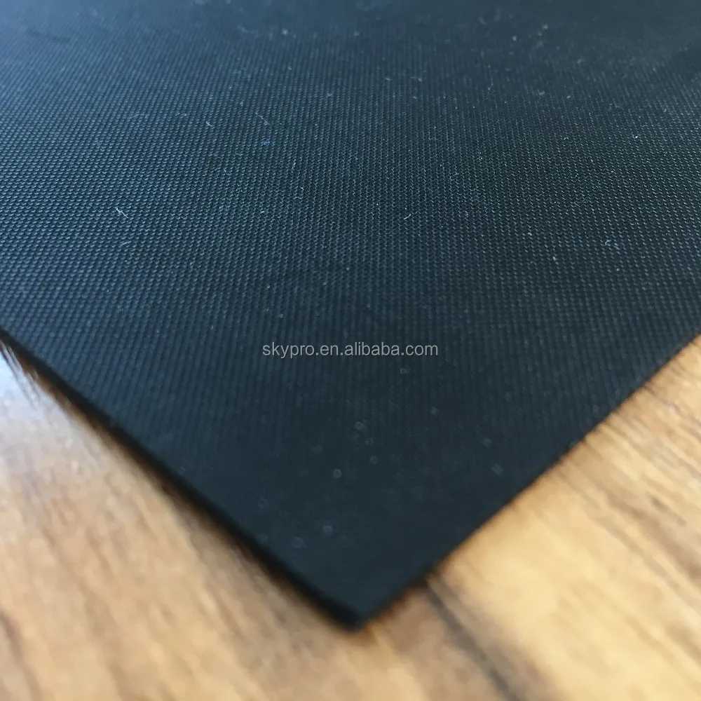 0.22mm Stretchable Black Smooth Rubberized Cloth Waterproof Rubber