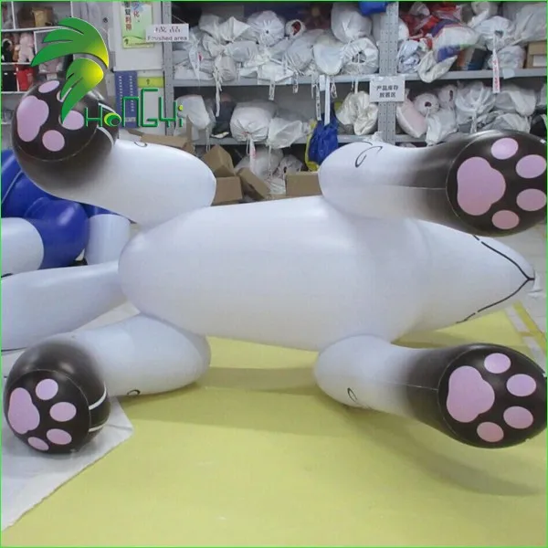 2 M Raksasa Tiup Putih Husky Anjing Mainan Tiup Kartun Karakter