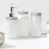 Mason Jar Bathroom Vanity Set/Glass Painted Mason Jars-White
