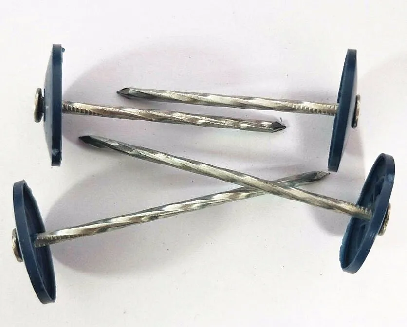 1" * 12g E.g Plastic Cap Nails With Ring Shank China Manufactory Buy