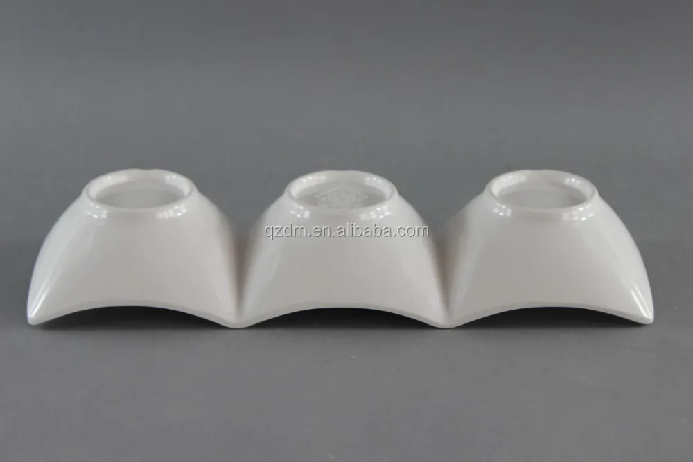 Rectangle Melamine 3 Section Plate,Melamine 3 Section Sauce Dish