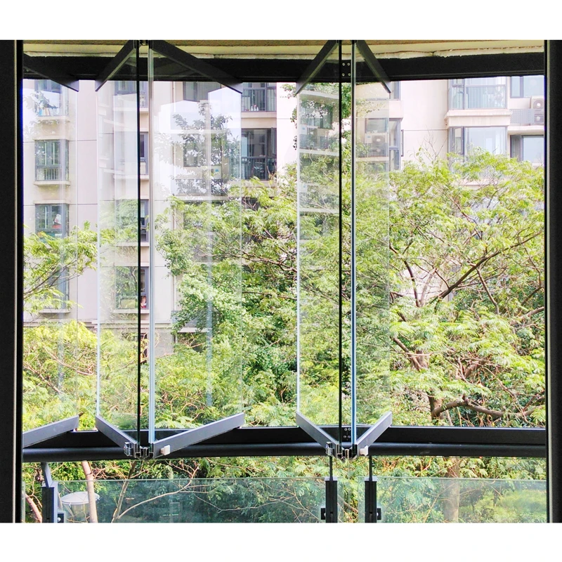 Frameless Folding Safety Glass Bifold Windows Price Buy Frameless Folding Glass Window Slide Fold Window Bifold Windows Product On Alibaba Com