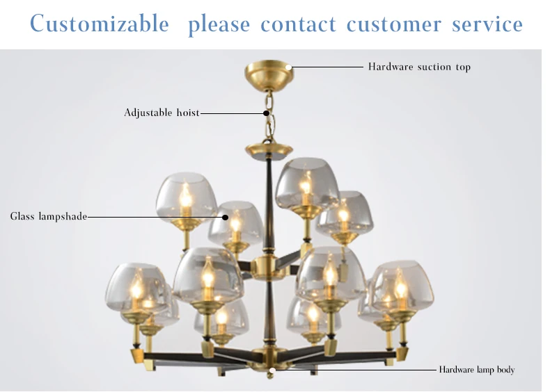 Clear Glass Pendant Light Chandelier For Kitchen Lamp Round Ceiling Hanging  Dining Room Simple Circular Fixture