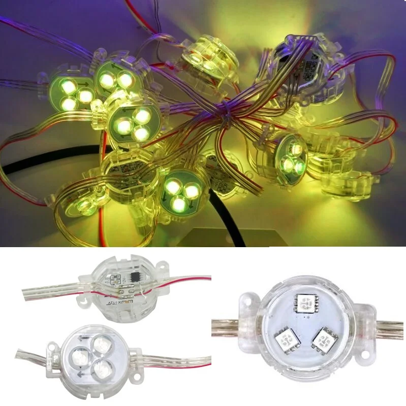 500 Modules LED WS2811 12 Mm – Pixel RGB 5V IP68, Pour Décor Lumineux Extérieur Et Affichages