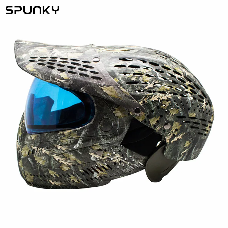 Full Head Paintball Mask Full Coverage Protection Gear With Double Lens