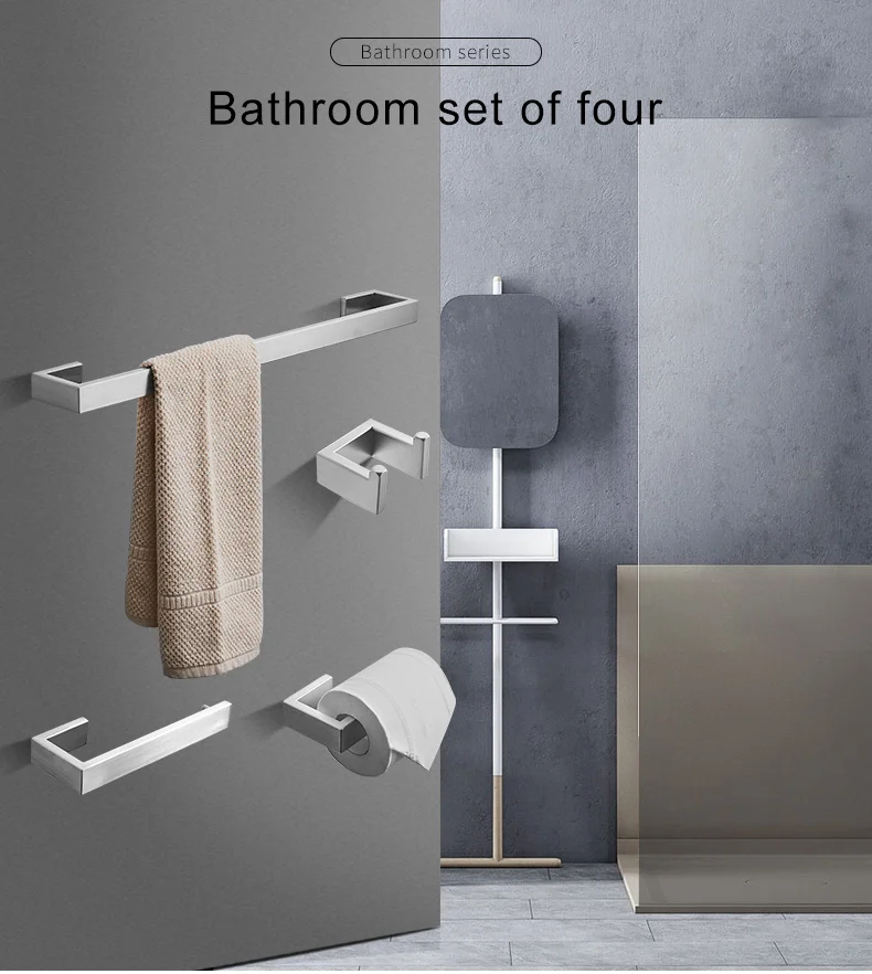 High Quality 304 Stainless Steel Four Piece Bathroom ...