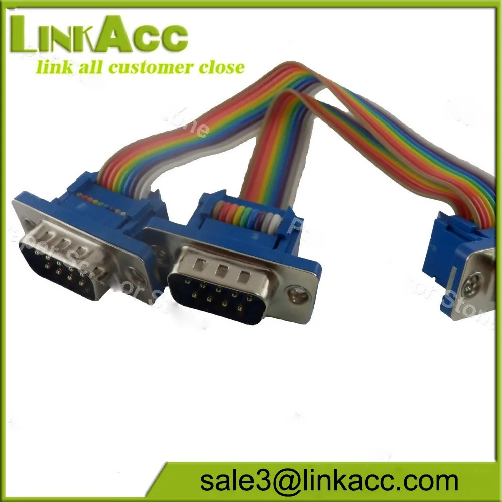 Inch Db Female Port To Dual Db Rs Male Serial Y Splitter Ribbon