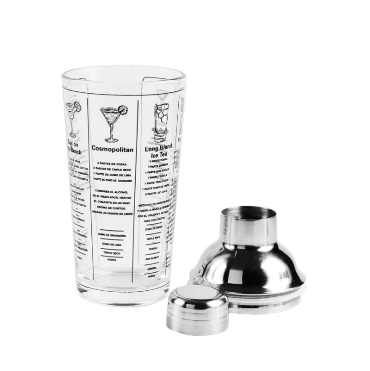 400ml Stainless Steel Glass Cocktail Shaker Buy Glass Cocktail Shaker