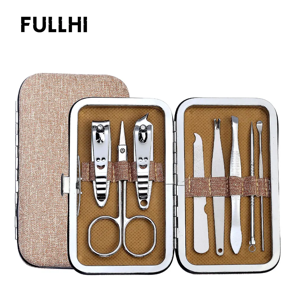 8 Pcs/set Nail Clippers Kit Manicure Tools Nail File Scissors Nail Care