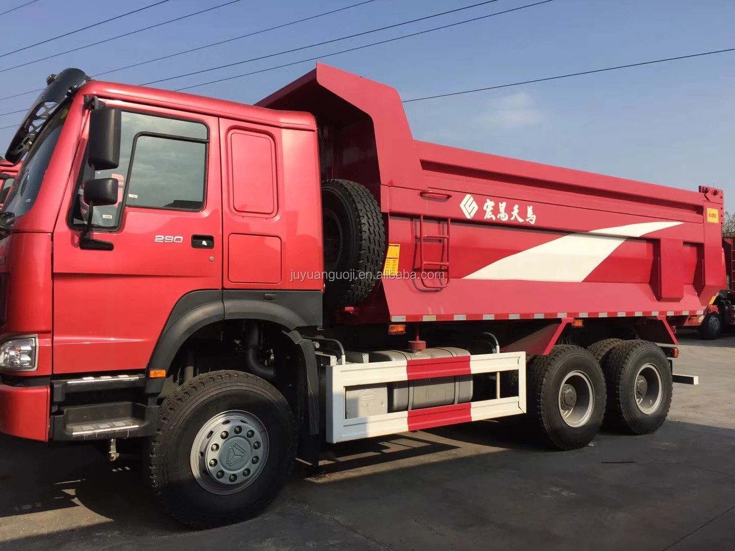 China New Sinotruk Howo 6x4 371 Hydraulic Cylinder Dump Truck And 40