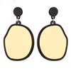 KM Gold Earrings Models DIY Mirror Polished Cellulose Acetate Resin Earrings Korean Geometrical Acrylic Plastic Earrings