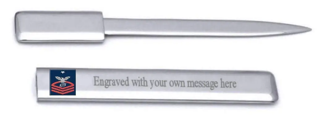 U.S Navy Senior Chief Red E-8 Gas Turbine Systems Technician GS Letter Opener