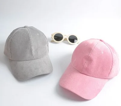 black corduroy baseball cap