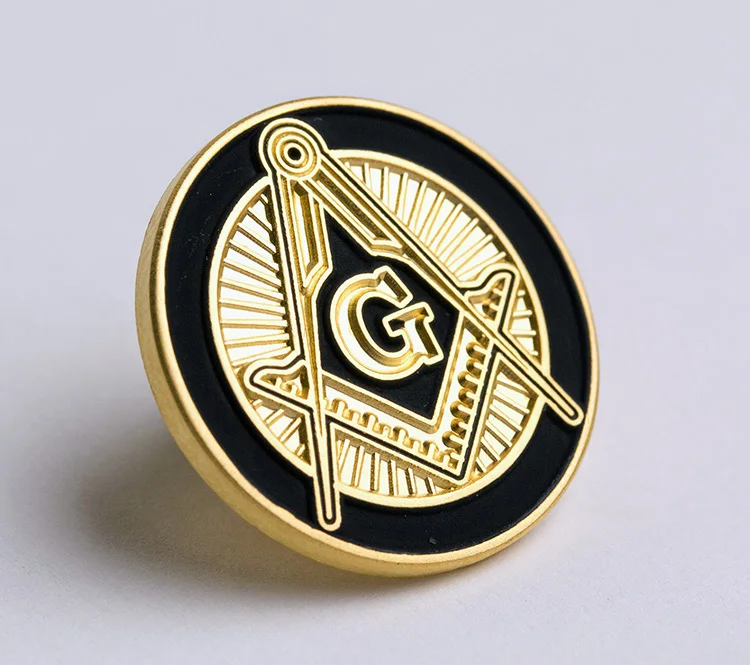 Round Shaped Custom Masonic Soft Enamel Metal Lapel Pin Buy Custom