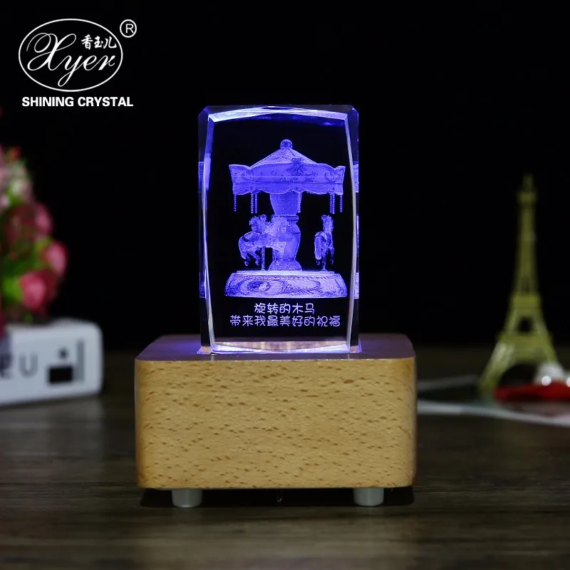 Crystal 3d Laser Engraved Customize Gift Fashion 3d Laser