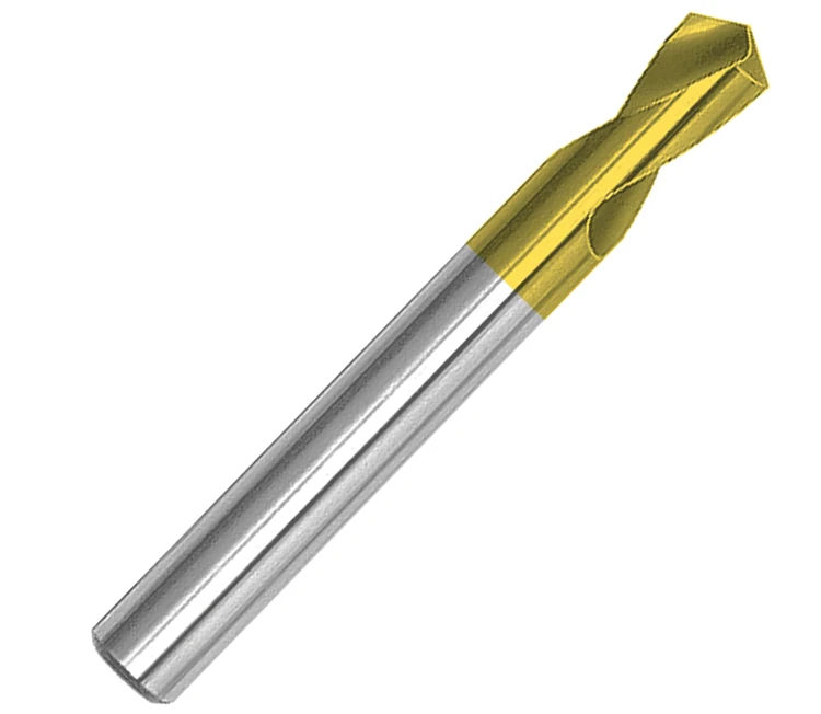 Tin-Coated  HSS  NC Centering Spot Drill for Small Spot Drilling