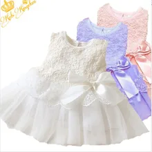 2016 Brand New Hot Stylish Baby Kids Girls Princess Formal Party Tutu Lace Bowknot Flower Dress