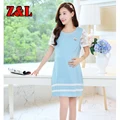 Summer fashion Maternity clothing lace sleeves patchwork cotton and linen dresses for prenant women breathable maternity