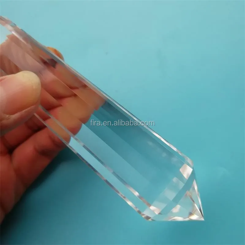 Natural Clear Quartz Crystal Wand - Double Pointed Healing Reiki Stone - 120-130mm (China)