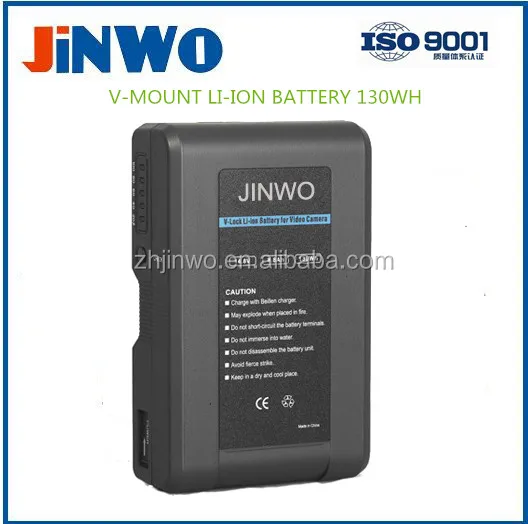 130WH V-Lock Battery Mount Li-ion Rechargeable Battery for Camera, LED Light, Monitor Broadcasting Video Camera Battery