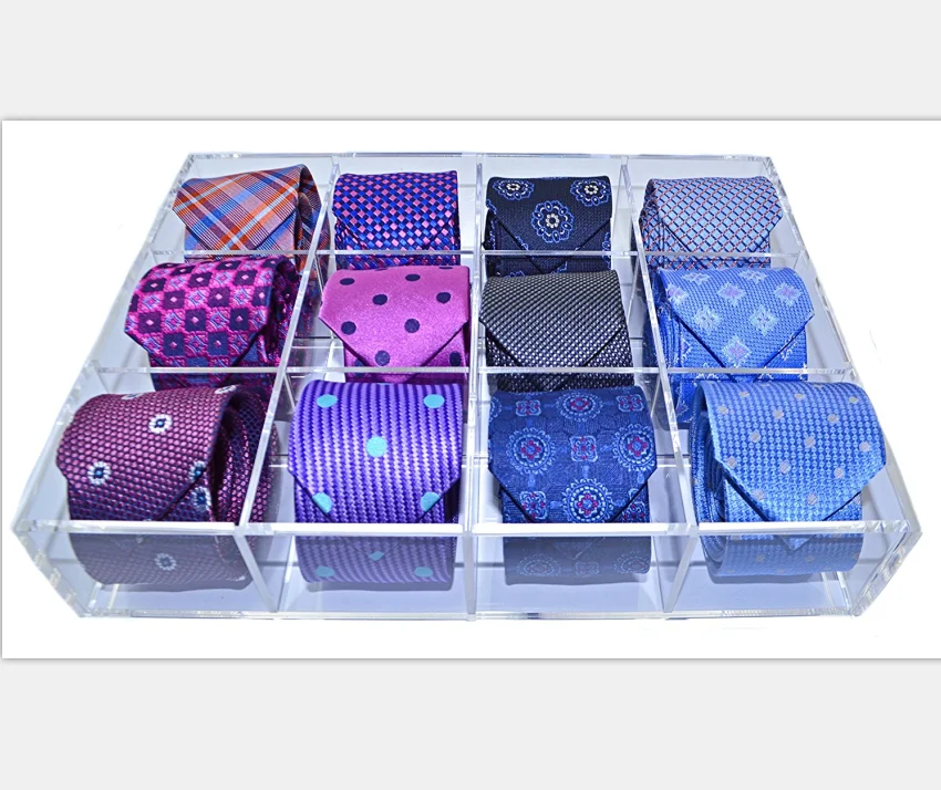 Acrylic Tie Storage Box Organizer Acrylic Tie Storage Box Organizer