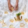 2019 hot syyle Wedding Xmas Outdoor Fairy Lamp Party Home Decoration Nordic Style Rose Gold Hexagonal Star Light String