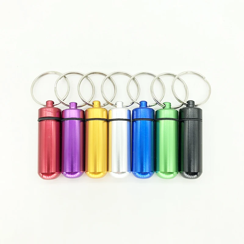Promotional Custom Laser Logo Pill Case Metal Pill Box Seven Colors Rre