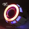 7 Color Bi Xenon Projector Lens Kit Double Light Hid Bulb For Headlamp H4