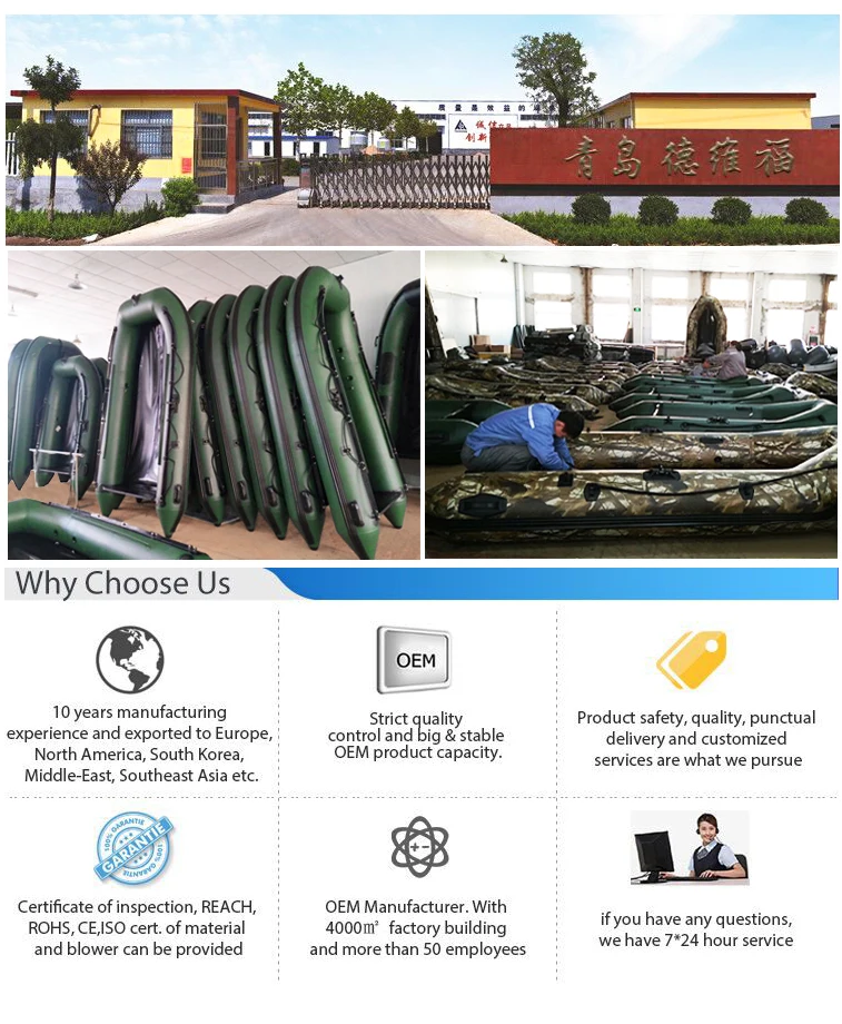 Hypalon or PVC rib inflatable boats and best sales customized kayak boats