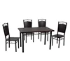 Melamine mahogany and oak popular style Dining table set with chairs for dining room