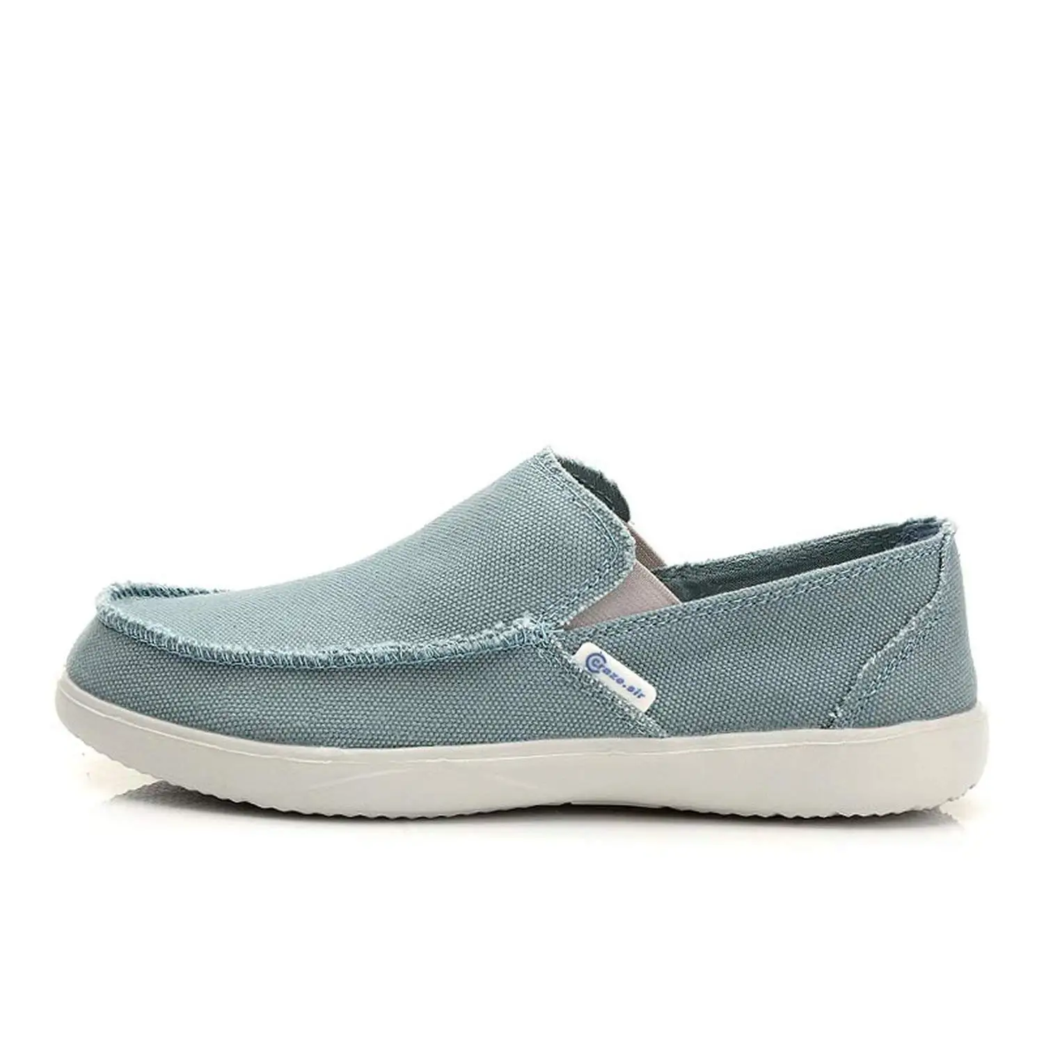 Cloud-Impression 2018 Fashion Summer Men Canvas Shoes Breathable Casual Shoes Men Shoes Loafers Comfortable Ultralight Lazy Shoes Flats,Denim Blue,7.5