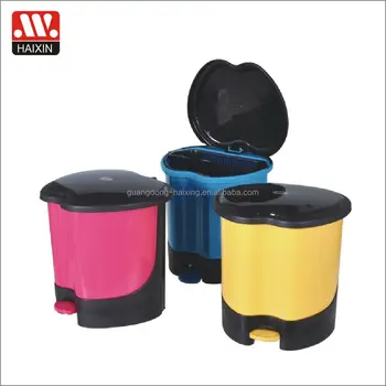 Home Office Decor Cartoon Apple Plastic Garbage Bin Waste Basket