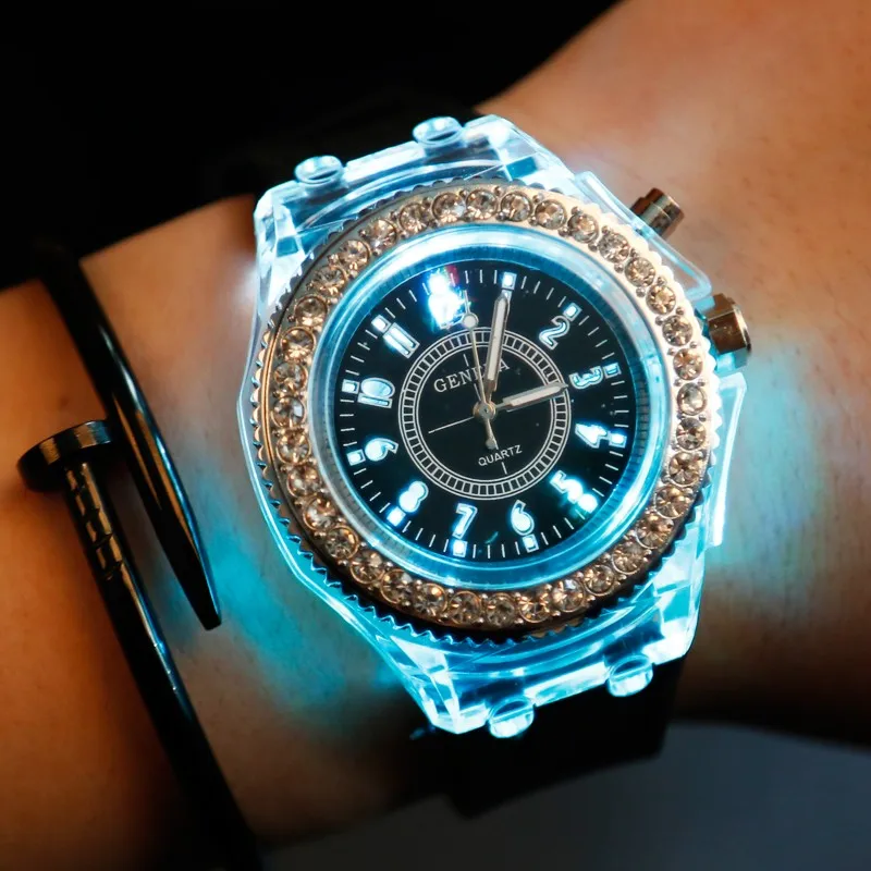 new arrival z166 luxury geneva unisex luminous qu