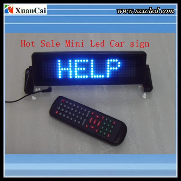mini car led sign P6.7*35 Mini Led remote control / PC software programmed led display/led screen