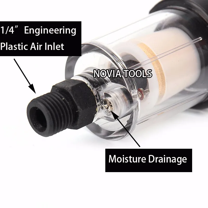 Engineerring Plastic Housing Mini Inline Air Filter Moisture Water