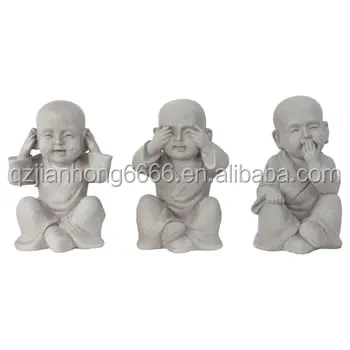 Hear No Evil Bouddha Blanc Décoration Ornement parle Voir