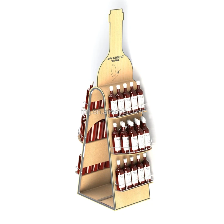 Custom Metal Promotion Retail Rack Dummy Bar Wine Bottle Display Stand