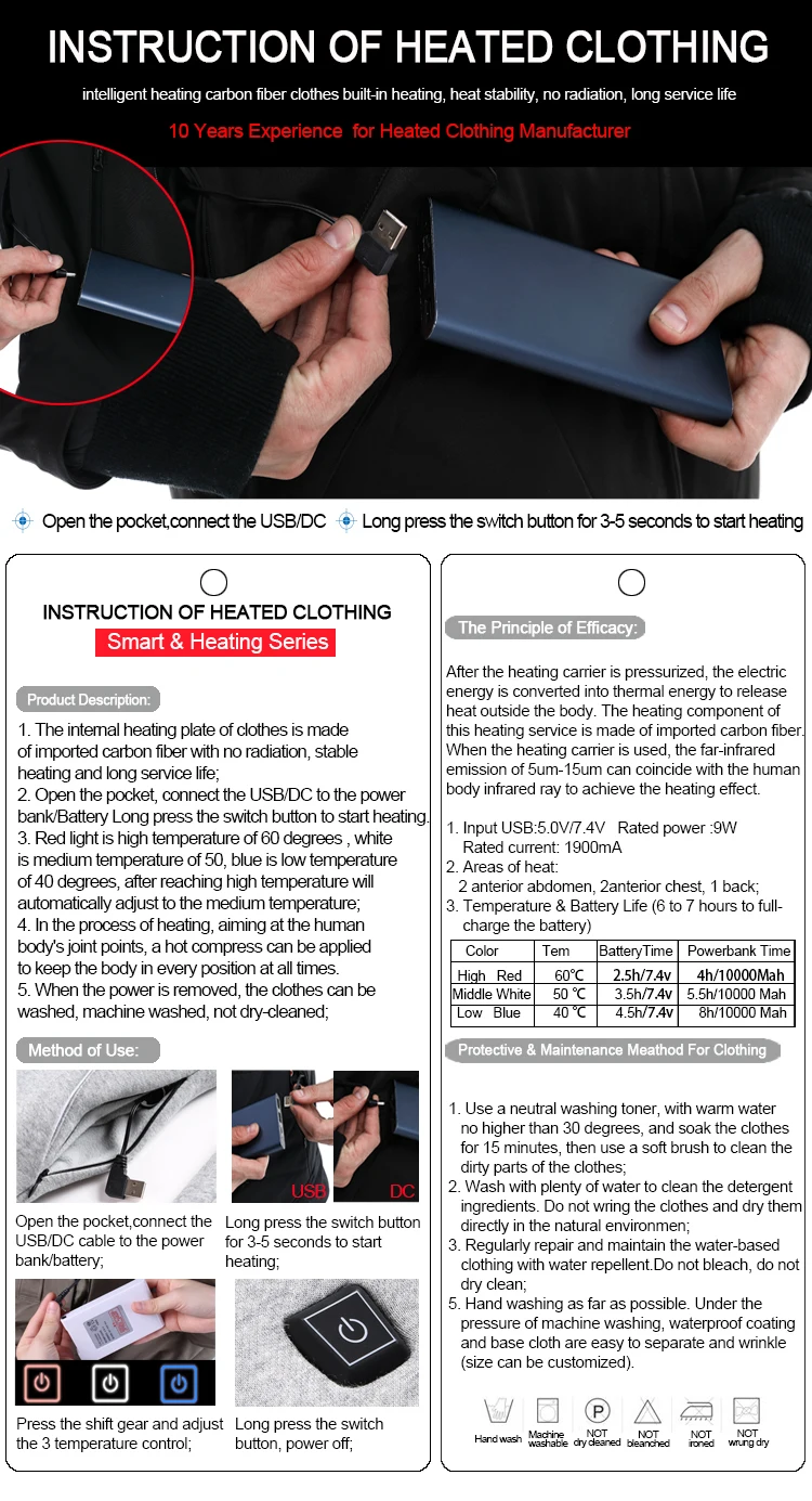 100 Cotton Winter Usb Electric Battery Operated Breathable Heating 100 Cotton Winter Usb Electric Battery Operated Breathable Heating Long Johns