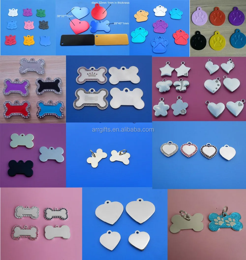 40 X26mm Custom Printed Epoxy Resin Bone Shaped Dog Cat Pet Tag,Oem Printed Collar Tags For Pets