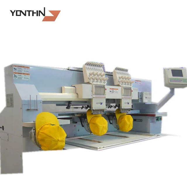 Yonthin Hat And Tshir Garment 2 Head Embroidery Machine Zsk Embroidery
