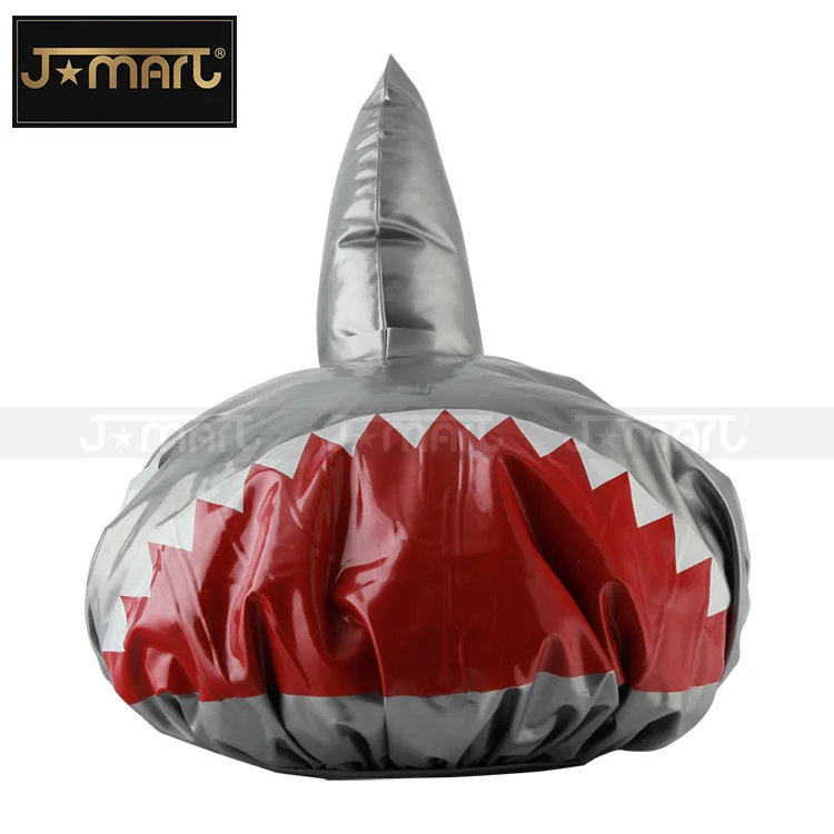 Customized Waterproof Disposable Kids Plastic Baby Shark Shower Cap