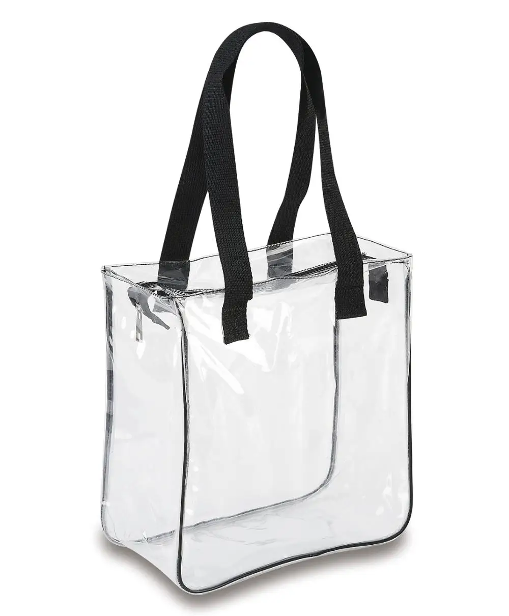 Custom Wholesale Black Pvc Transparent Clear Tote Bags - Buy Clear Tote ...