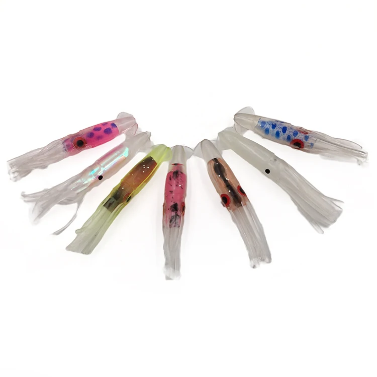 15cm Soft Plastic Squid Fishing Lure Lumo Squid Shape Saltwater Tuna