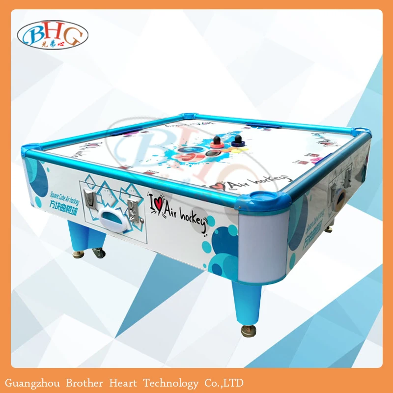 Square Cube Cool Design Coin Operated 4 Player Adult Air Hockey Table