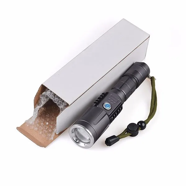 Zoom Rechargeable USB Power Bank Flashlight Torch with XM-L2 T6 LED